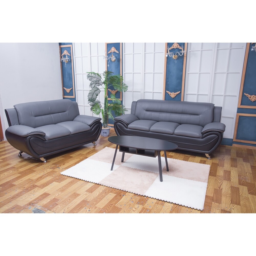 Judson Faux leather 2pc Living room Set