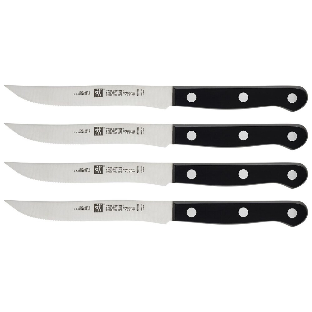 ZWILLING TWIN Gourmet Steak Knives Set of 4   Stainless Steel   4 pc