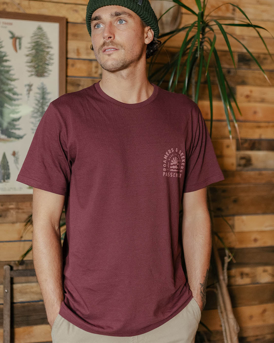 Evenfall Recycled Cotton T-Shirt - Windsor Wine