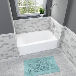 American Standard Cambridge 60 in. x 32 in. Rectangular Alcove Non-Whirlpool Soaking Bathtub with Right Drain in Arctic White 2461002.011