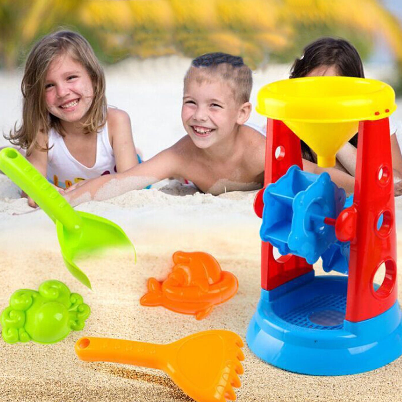 Fridja 5Piece Beach Toy Sand Set Sand Play Sandpit Toy Summer Outdoor Toy