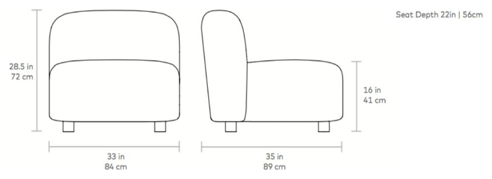 Circuit Armless Himalaya Cloud   Transitional   Armchairs And Accent Chairs   by Old Bones Co.  Studios  Houzz