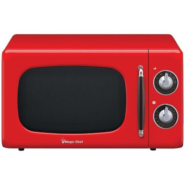 0.7 cu. ft. 700W Retro Microwave& Red