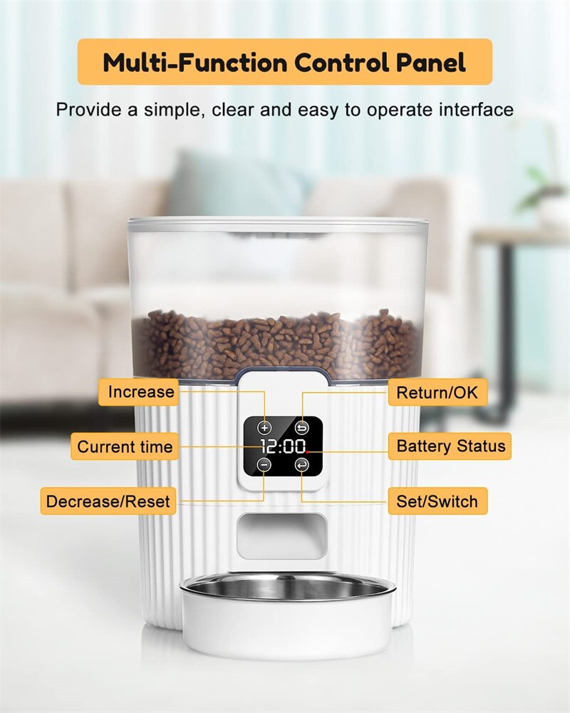 Household goods Smart Pet Feeder Cat And Dog Automatic Food Dispenser  Auto Dogs Cats Pet Timing Feeding For Small And Medium Pet Supplies