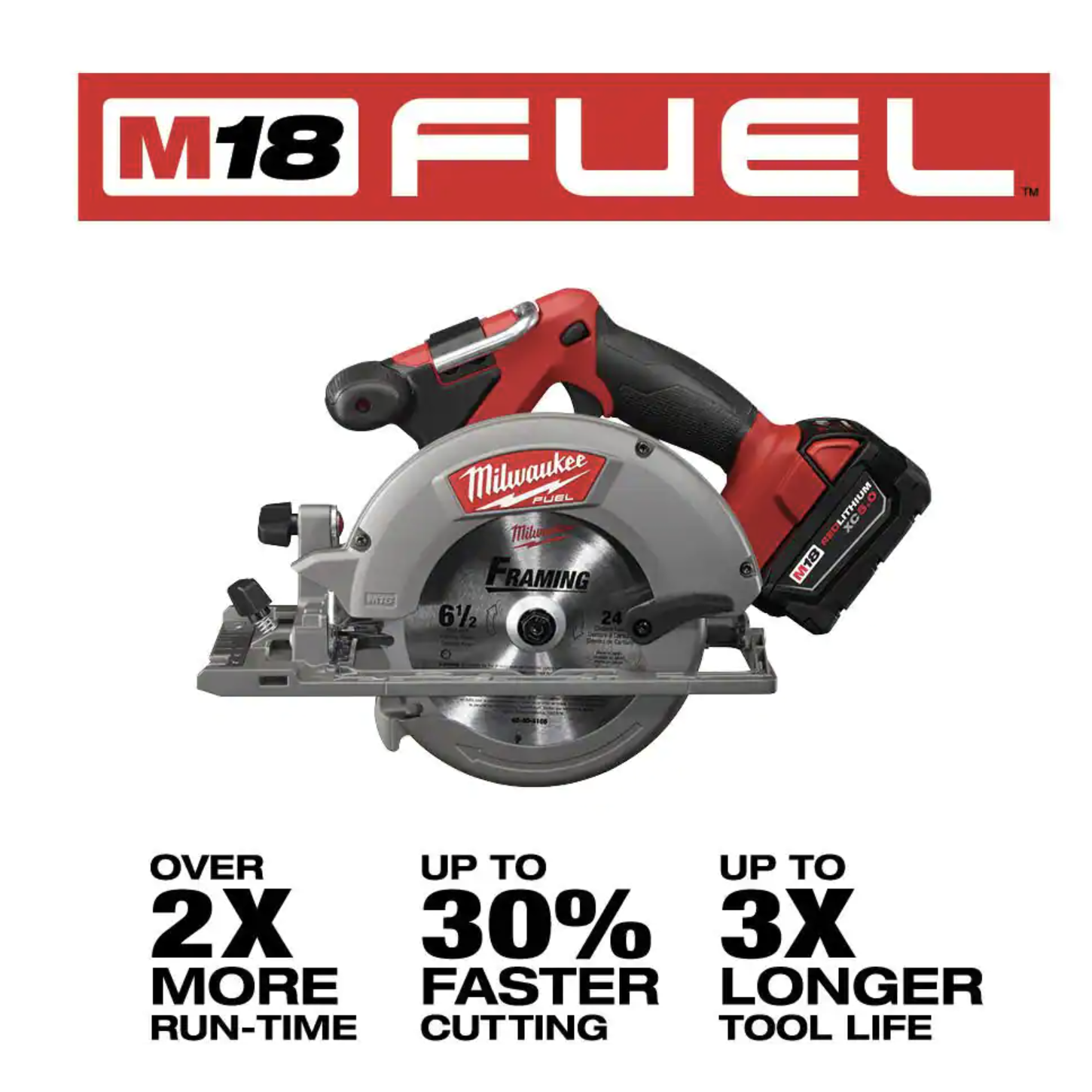 Milwaukee M18 FUEL 18-Volt Lithium-Ion Brushless Cordless 6-1/2 in. Circular Saw， Tool-Only (2730-20)