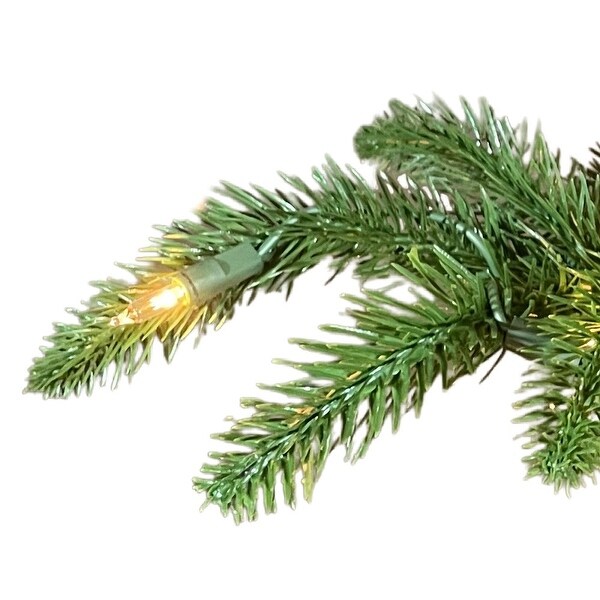 Overton PreLit Artificial Pine Christmas Tree with Clear Lights