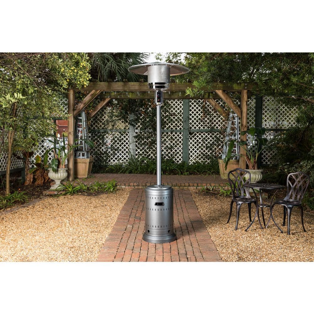 Fire Sense Hammered Platinum 46,000 BTUs Gas Patio Heater 62555