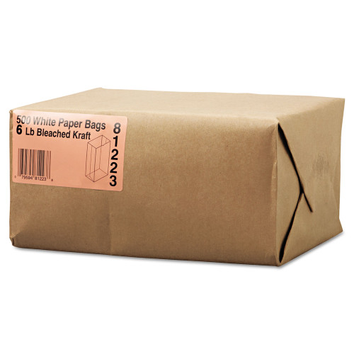 General Grocery Paper Bags， 35 lb Capacity， #6， 6