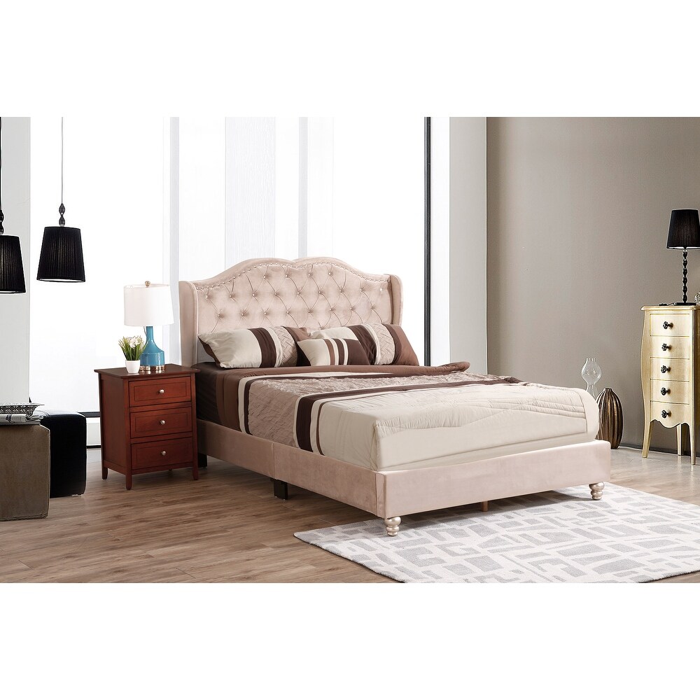 Joy Jewel Tufted Full Panel Bed