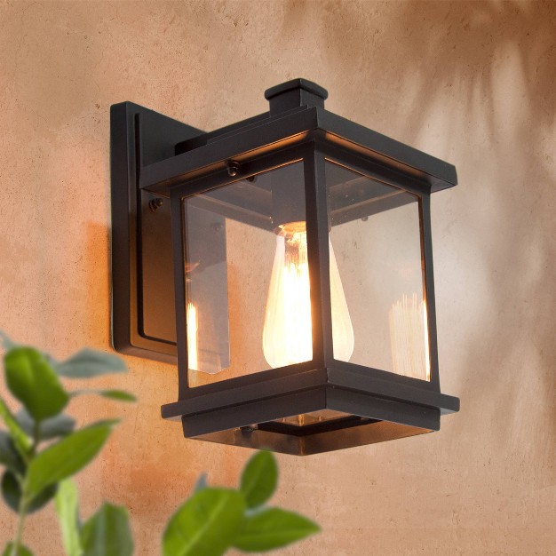 Metal glass Outdoor Lamp Black Lnc