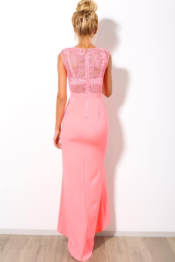 Lace Until Dawn Maxi Neon Pink