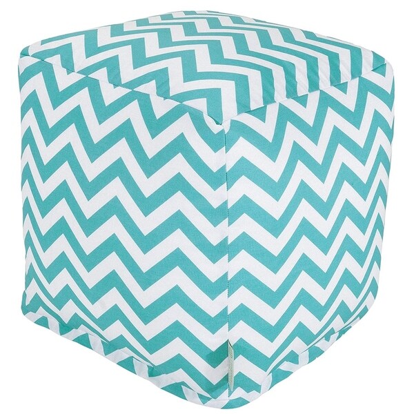 Majestic Home Goods Chevron Indoor / Outdoor Ottoman Pouf Cube