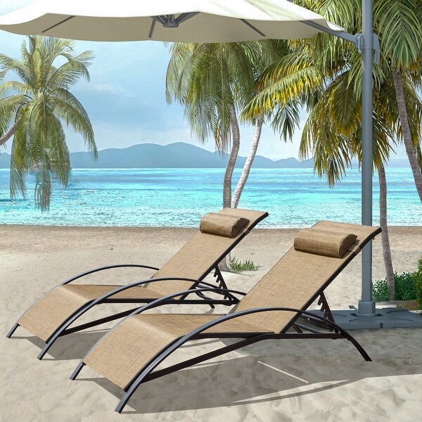 EROMMY Outdoor Patio Lounge Chair，Adjustable Recliner Outdoor Lounge Chairs，Multiple Colors Available