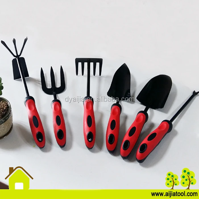 Garden tools set carbon steel hand tool with soft grip