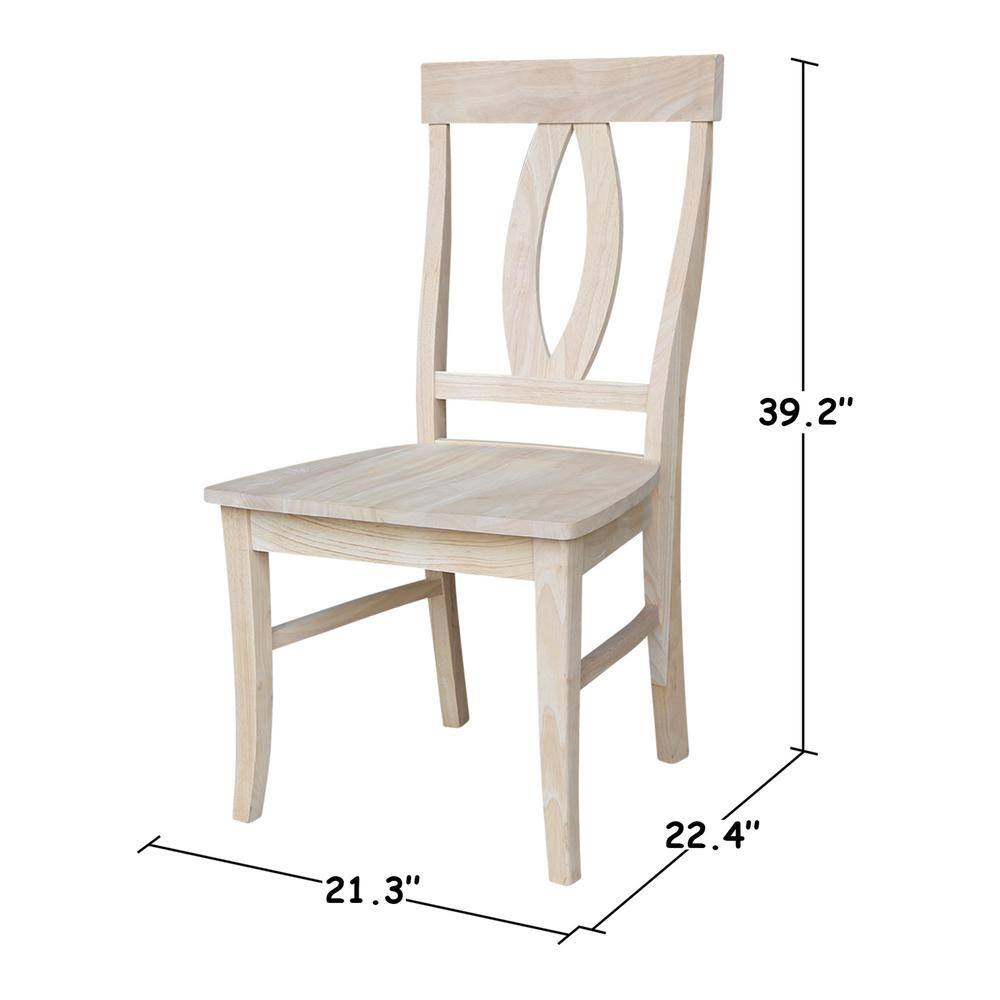 International Concepts Verona Unfinished Wood Dining Chair (Set of 2) C-170P