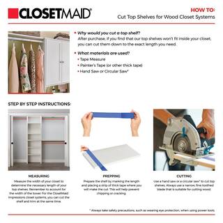 ClosetMaid Style+ 84 in. W - 120 in. W Bleached Walnut Wood Closet System 4367