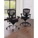 WorkPro Quantum 9000 Series Ergonomic Mesh/Mesh Mid-Back Chair， Black/Black， BIFMA Certified