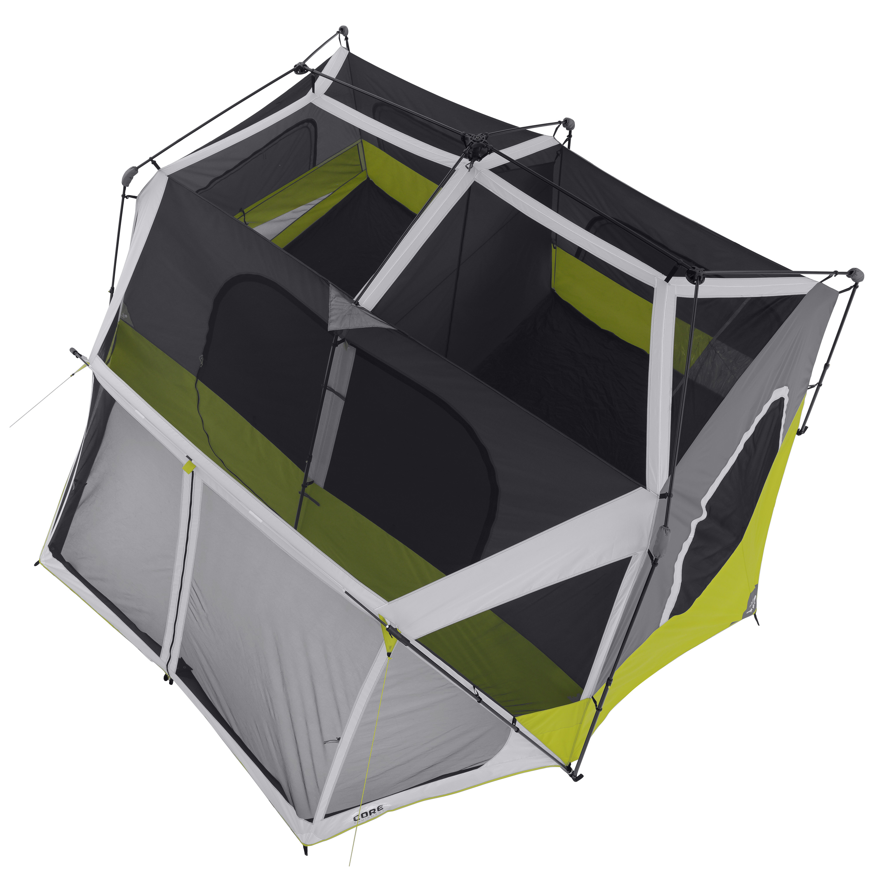 CORE Equipment 10 Person Instant Cabin Tent with Screen Room， 14' x 10'