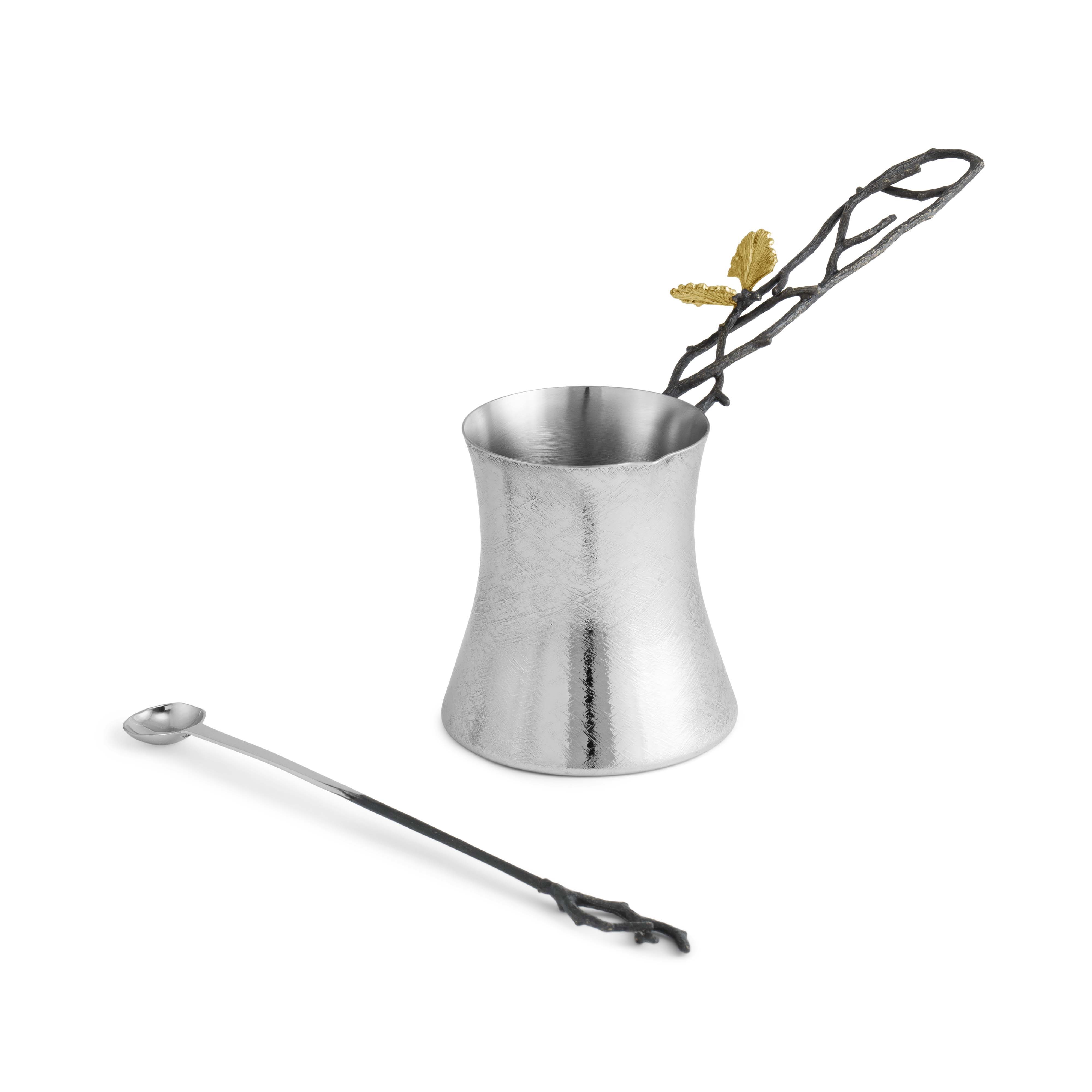 Butterfly Ginkgo Coffee Pot with Spoon