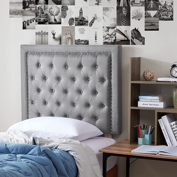 Tavira Allure? College Dorm Headboard - Tufted Rivet - - 36097524