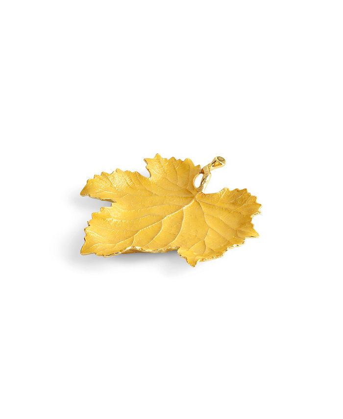 Kansas City Steaks Michael Aram Vine Yellow Grape Leaf Dish