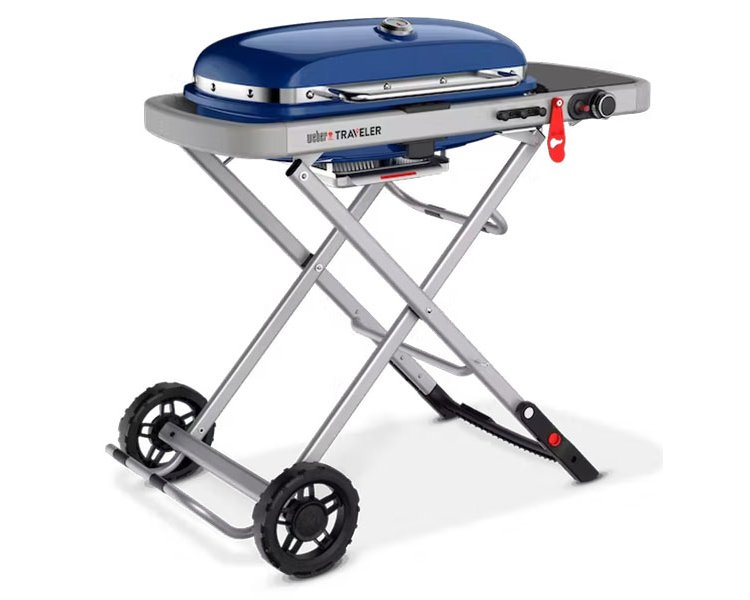 Weber Traveler Deep Ocean Blue Portable Gas Grill