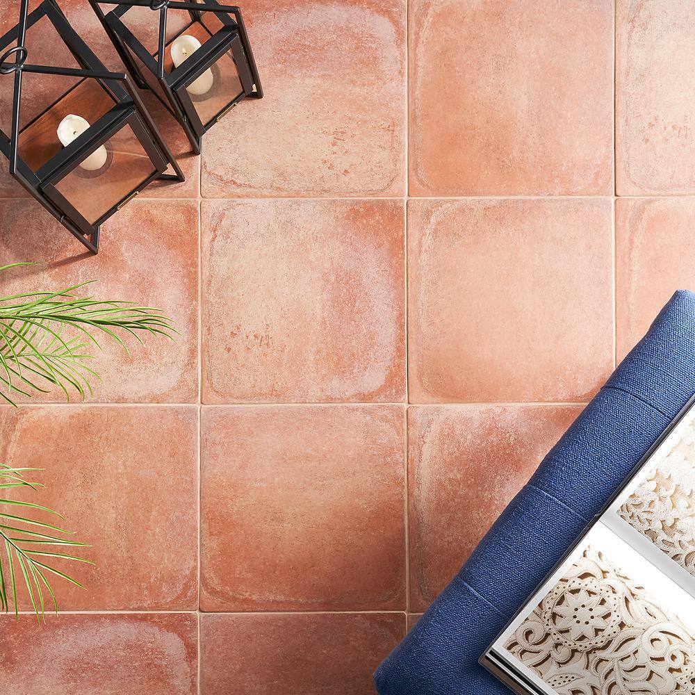 Ivy Hill Tile Kaleo Brick 14.17 in. x 14.17 in. Matte Porcelain Terracotta Look Floor and Wall Tile (10.76 sq. ft.Case) EXT3RD107135