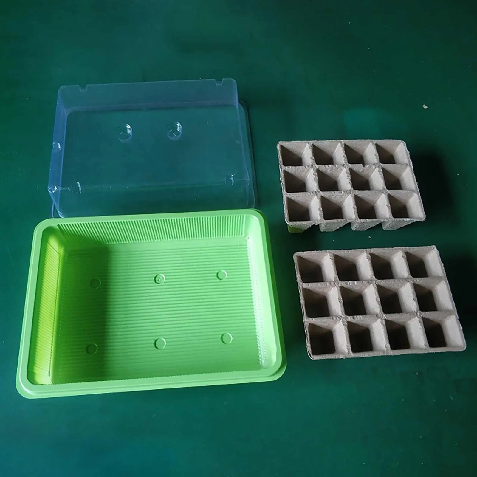 24 Holes Seed Starter Trays Nursery Pots Seedling Tray Plastic Nursery Pots Planting Seed Tray Base Garden Grow Box Supplies