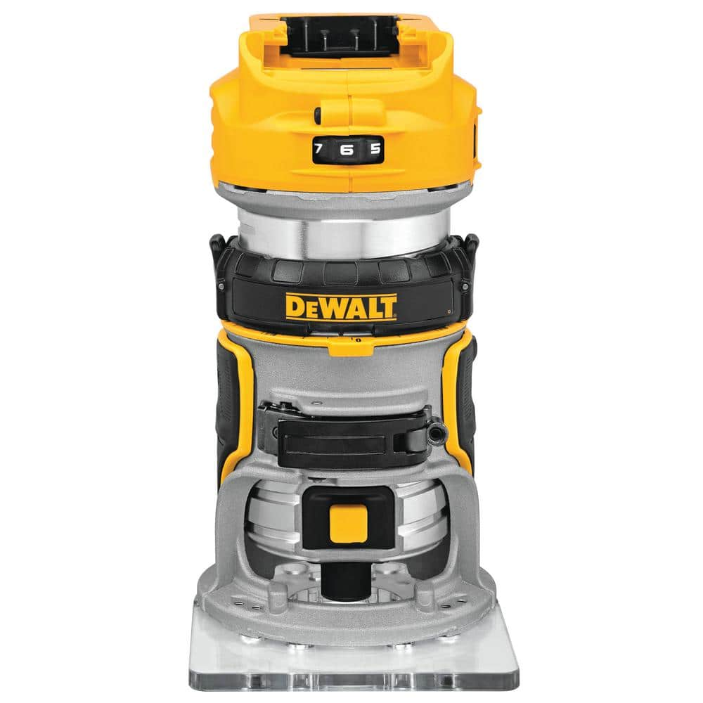 DEWALT ATOMIC 20V MAX Lithium-Ion Cordless Brushless 4 Tool Combo Kit and 20V MAX XR Cordless Brushless Compact Router DCK489D2WCW600B