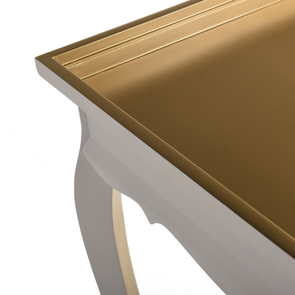 Dann Foley Lifestyle End Table White and Gold Finish   Traditional   Side Tables And End Tables   by StyleCraft  Houzz