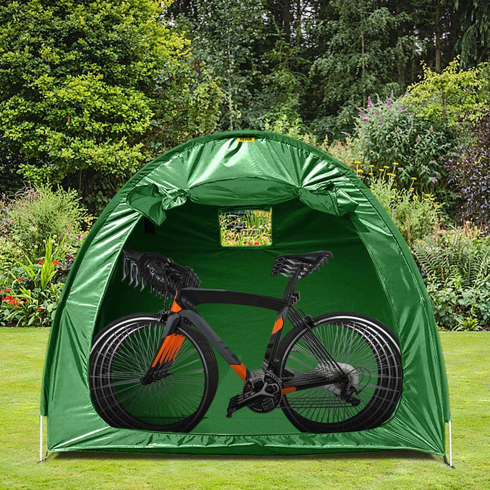 VEVOR Outdoor Waterproof Bicycle Storage Shed with Carry Bag 420D Oxford Fabric Bike Cover Storage Tent for 4 Bikes Green ZXCCFPLSJDKBDWIWXV0