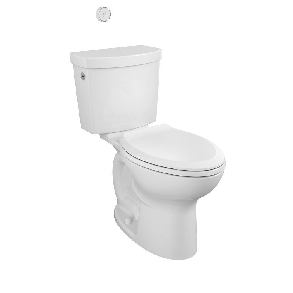 American Standard Cadet Touchless 2-piece 1.28 GPF Single Flush Elongated Toilet in White Seat Included 580AA709.020