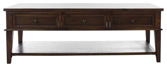 Barron Coffee Table  With Storage Drawers Sepia   Transitional   Coffee Tables   by Rustic Home Furniture Deco  Houzz