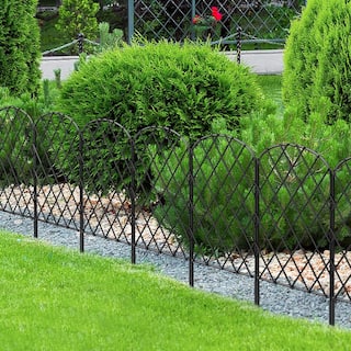 24 in. Metal Decorative Garden Fence (10-Pack) TG-B55H-28