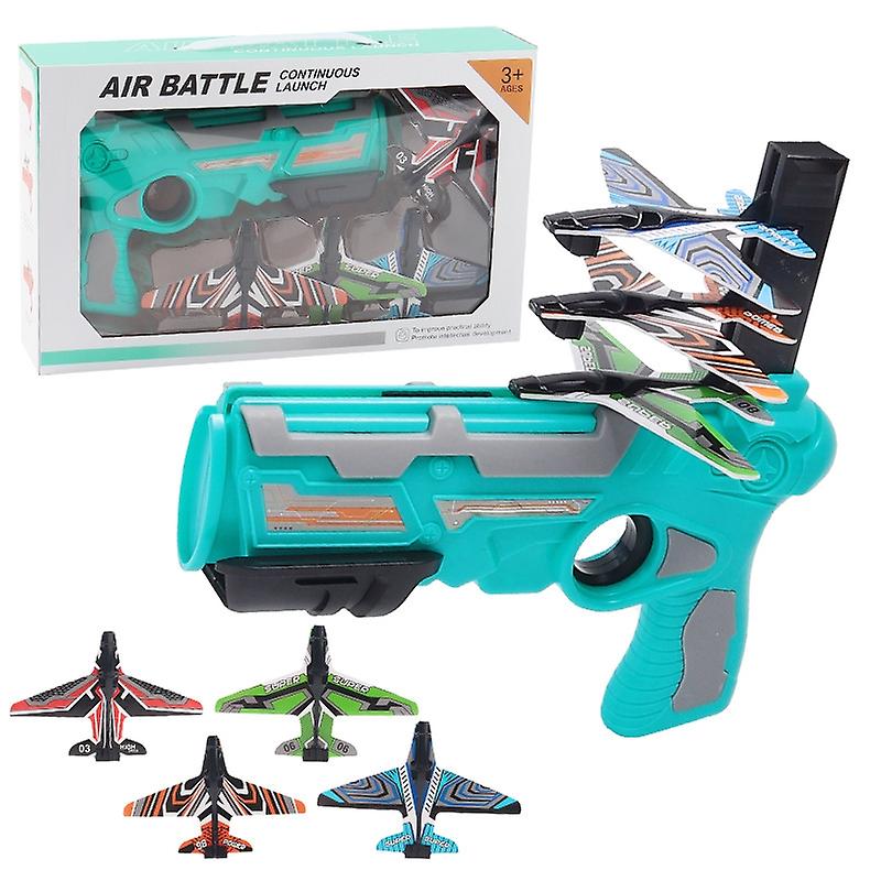 Catapult Plane Gun Air Battle Game One-click Ejection Model Airplane Launcher Toy Catapult Plane Gun With Glider Planes