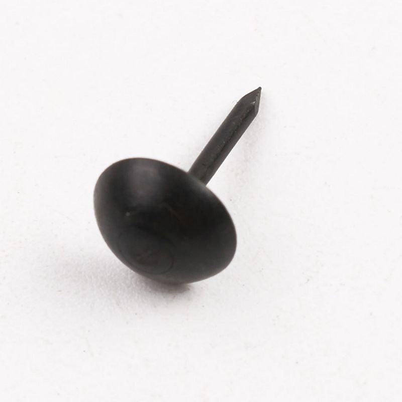 Table Metal Round Head Thumb Tack Nail Pushpin Black 0.28 x 0.5 200pcs