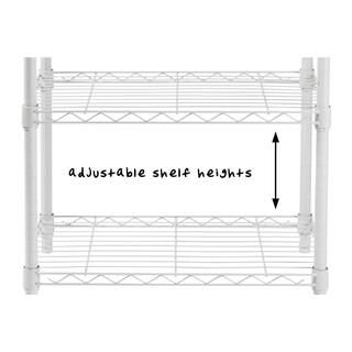 Honey-Can-Do White 4-Tier Heavy Duty Adjustable Steel Garage Storage Shelving (36 in. W x 54 in. x 14 in. D) SHF-09440