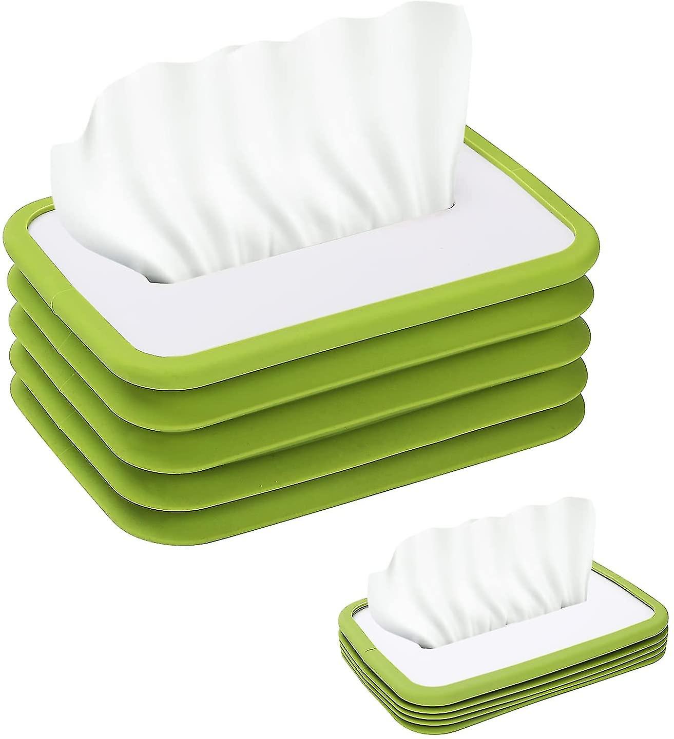 Silicone Elastic Lift Car Tissue Box， Desktop Spring Drawer， Foldable Tissue Box1pcs