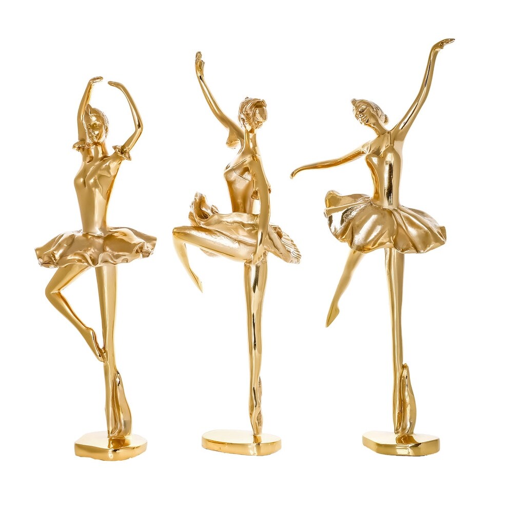 Vintage Brass Ballerina Handmade Sculpture Ballerina set of 3
