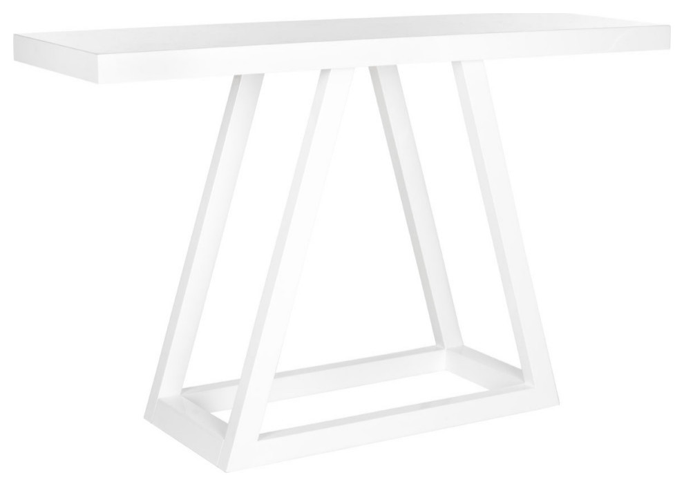 Tiffani Modern Scandinavian A Line Lacquer Console White   Transitional   Console Tables   by V.S.D Furniture  Houzz