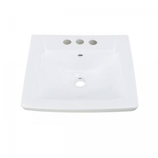 RENOVATORS SUPPLY MANUFACTURING WeeWash 21-12 in. H Child Pedestal Bathroom Sink in White with Overflow 10686