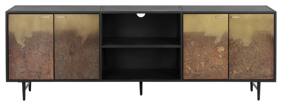 Auburn Media Console And Cabinet   Midcentury   Entertainment Centers And Tv Stands   by Sunpan Modern Home  Houzz