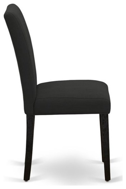 Atlin Designs 36 quotLinen Dining Chairs in Black (Set of 2)   Transitional   Dining Chairs   by Homesquare  Houzz