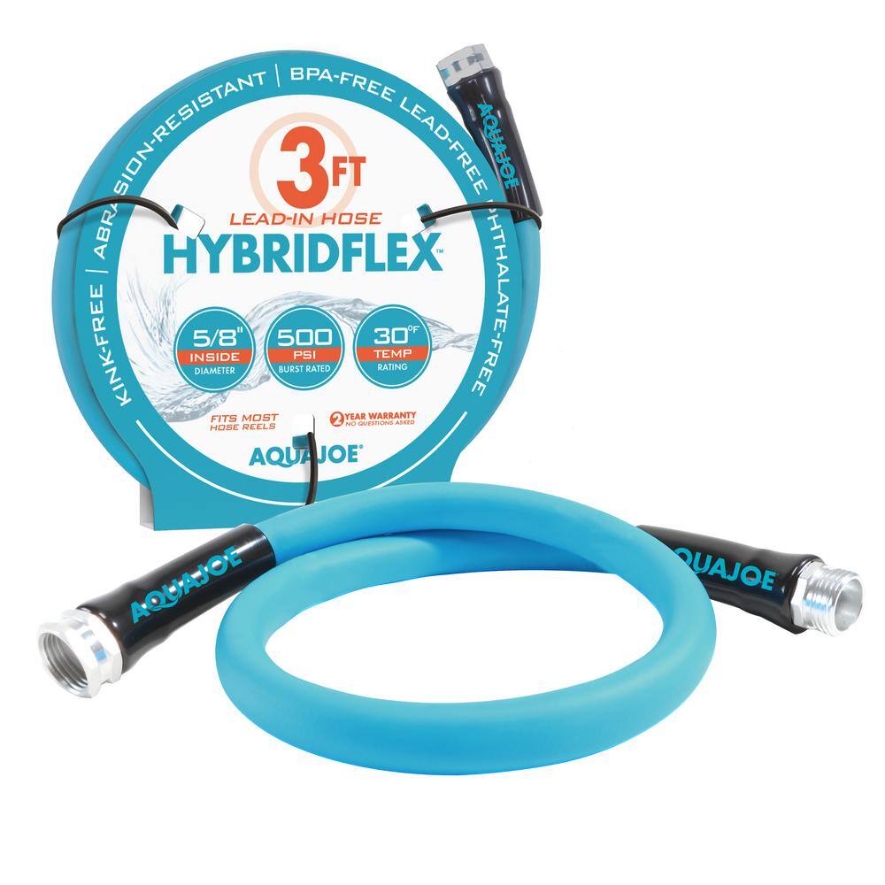 AQUA JOE 58 in. Dia. x 3 ft. HYBRIDFLEX Lead-In Hose AJPGH03-PRO