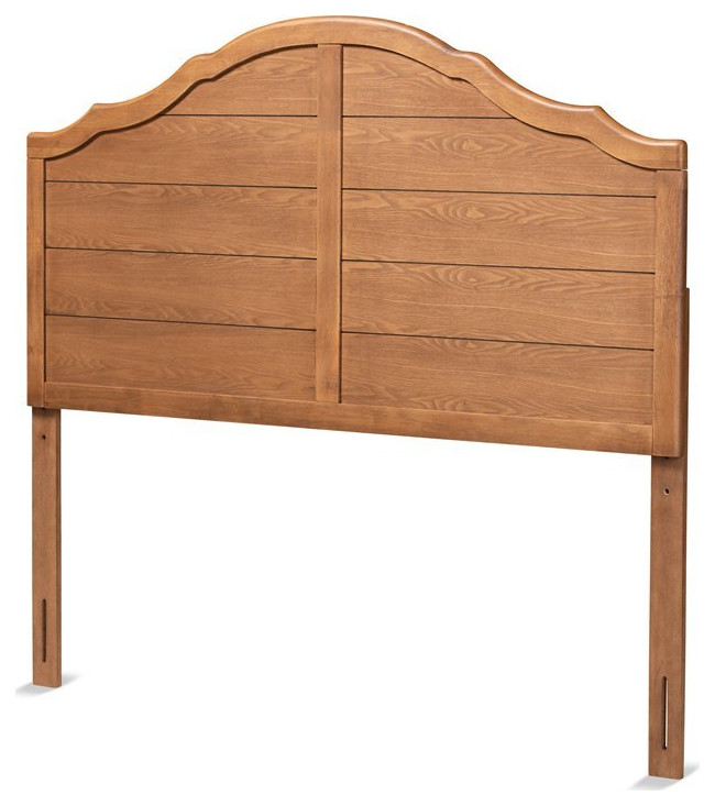 Baxton Studio Clive Vintage Walnut Finished Wood Full Size Headboard   Transitional   Headboards   by Homesquare  Houzz