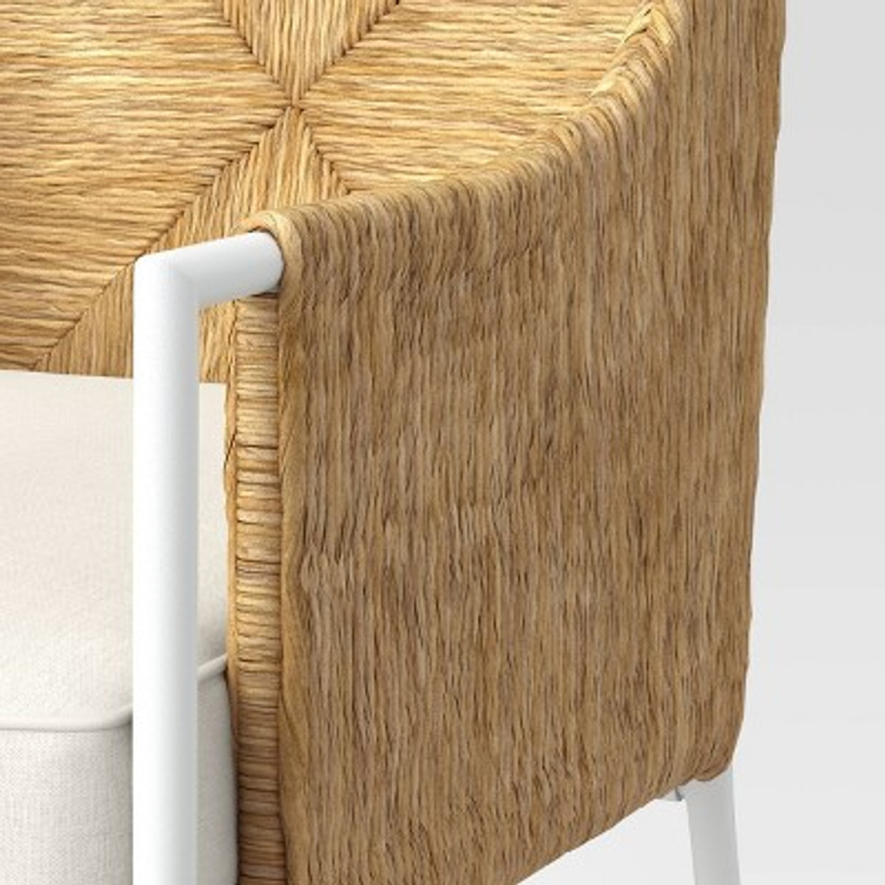 Stanton 2pk Rush Weave Club Chairs - White/Natural - Threshold™ designed with Studio McGee