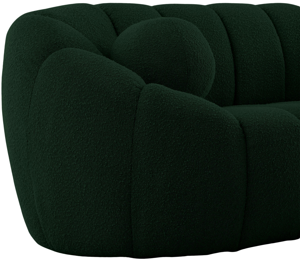 Elijah Boucle Fabric Upholstered Chair   Contemporary   Loveseats   by Meridian Furniture  Houzz