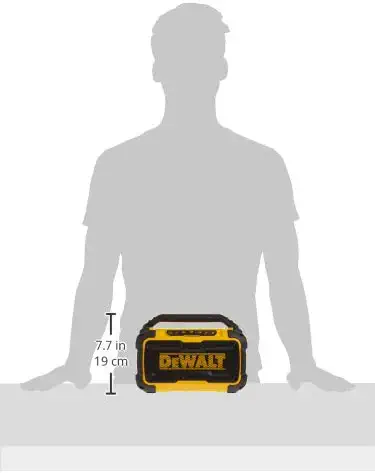 DEWALT DCR010 12-Volt or 20-Volt Max Cordless Jobsite Bluetooth Speaker