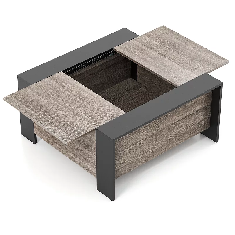 Coffee Table With Sliding Top And Hidden Compartment