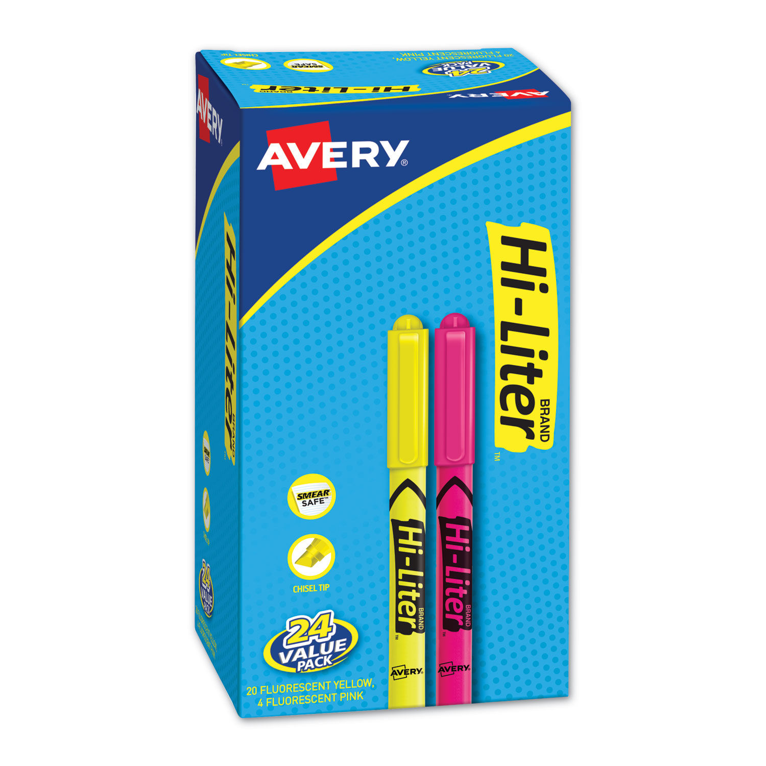 HI-LITER Pen-Style Highlighter Value Pack by Averyandreg; AVE29861